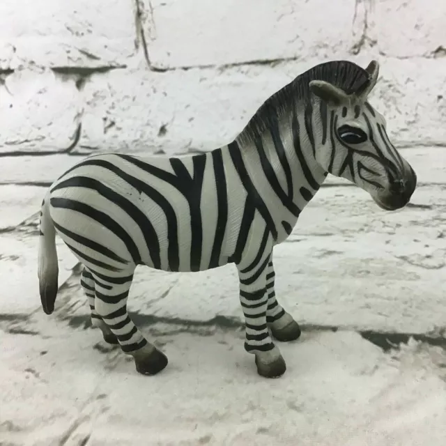 Vintage 1998 Schleich Zebra Figure Lifelike Wildlife Animal Collectible Toy