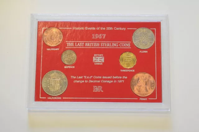 The Last British Sterling Coins Vintage Retro Pre-Decimal Coin Gift Set 1967