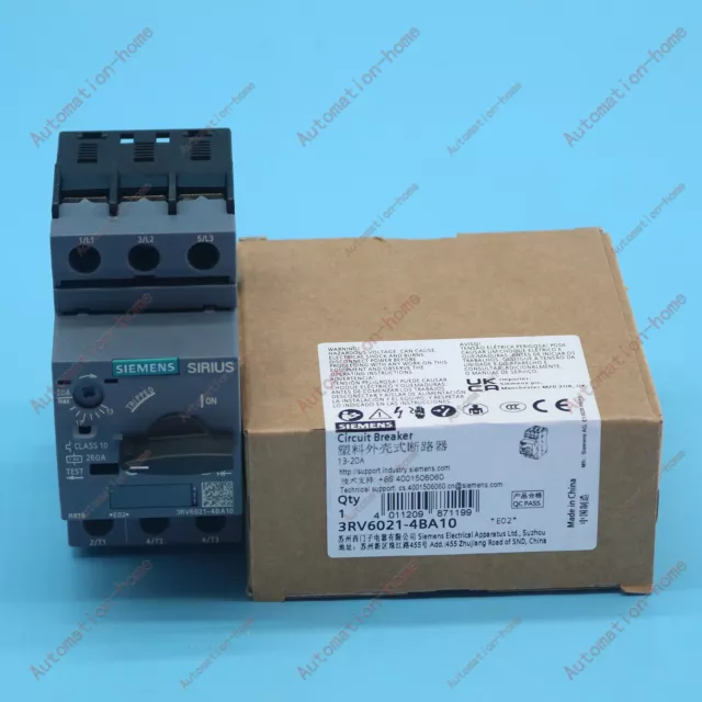 1PC NEW IN BOX FOR SIEMENS Circuit Breaker 3RV6021-4BA10 14-20A SPOT STOCK#XR