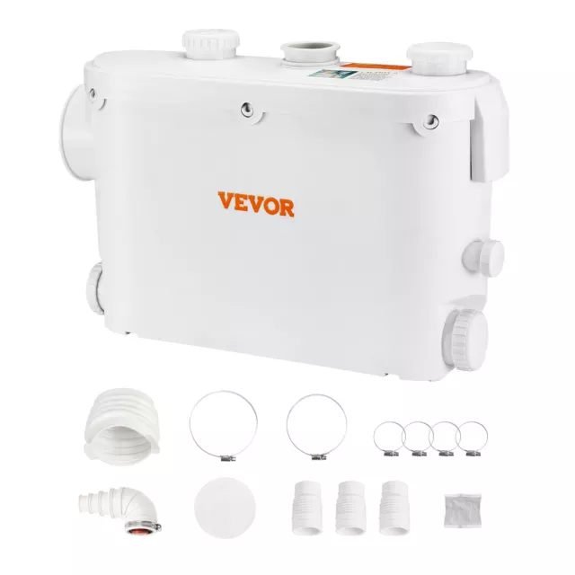 VEVOR Hebeanlage Kleinhebeanlage Fäkalienpumpe 500W für WC Dusche Waschbecken