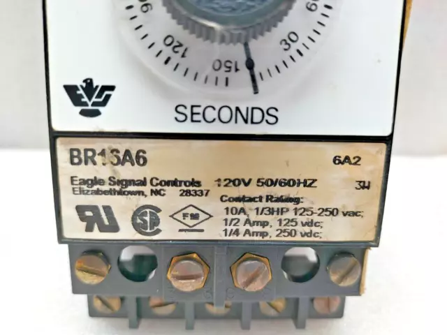 EAGLE SIGNAL CONTROLS BR16A6 MINUTERIE DE REINITIALISATION 120V - 50/60 Hz 3