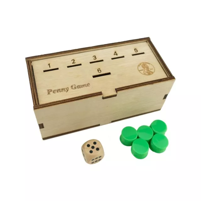 50 Coins Fun Board Game Game Box Penny Game Family Wooden Coin Drop Game