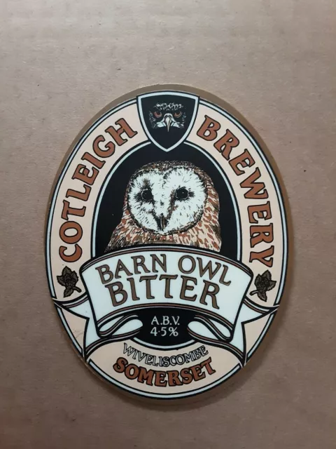 Cotleigh Brauerei gebraucht Scheuneneule bitter Kunststoffpumpe Clip nur vorne Homebar 