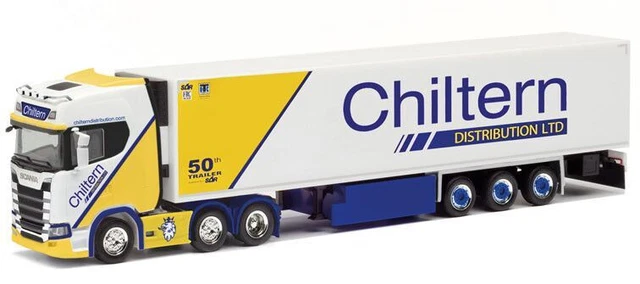 Miniature SCANIA R Highline CR20H 4x2 avec remorque frigo 3 Essieux