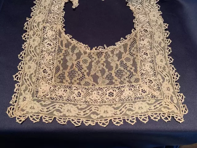 Antique Handmade Mixed Lace Collar Alencon, Needlelace, Crochet Provenance 2