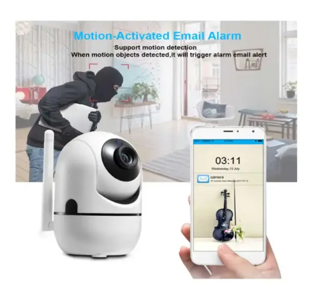 Baby Monitor with Camera and Audio IP Wireless 3D Tracking Mini 2MP HD1080P