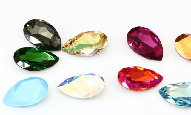 Superior PRIMERO 4327 Pear Fancy Stone Crystals Rhinestones 30mm * Many Colors