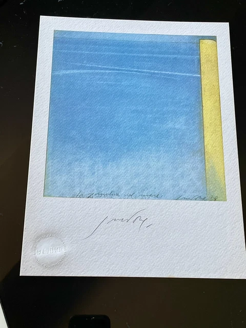 LITOGRAFIA A COLORI firmata Keizo Morishita in cornice con timbro e