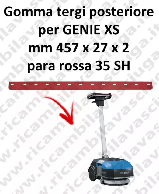 GENIE XS BAVETTE ARRIERE pour FIMAP rechange Autolaveuse suceur