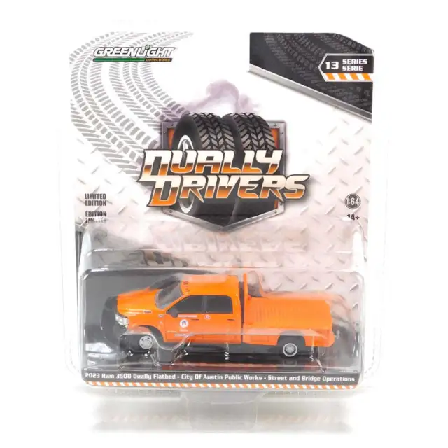 Greenlight 2023 Ram 3500 Flatbed City of Austin, Texas Dually Drivers 1:64