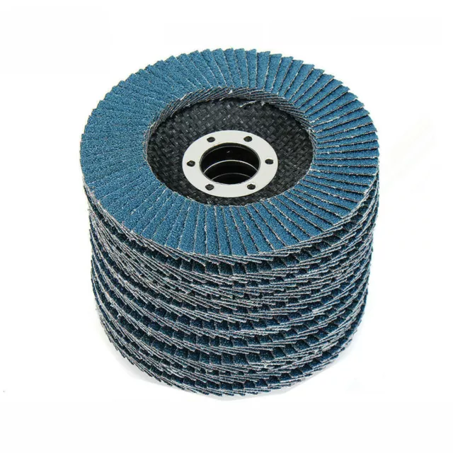 10/20x 125mm 5" 40/60/80/120 Grit Flap Discs Disc Wheels Angle Grinder Sanding