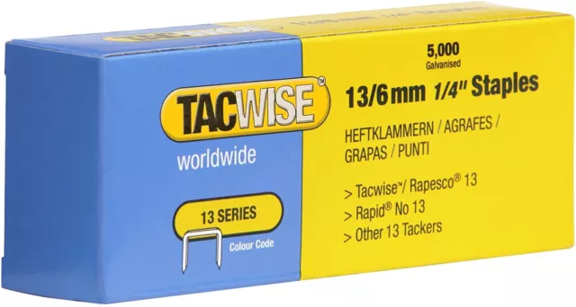 Tacwise Typ 13/6 mm Heftklammern für Heftpistole Box 5000