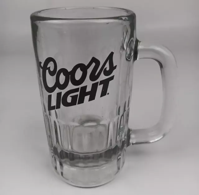 Coors Light Beer Mug Clear Glass Vintage