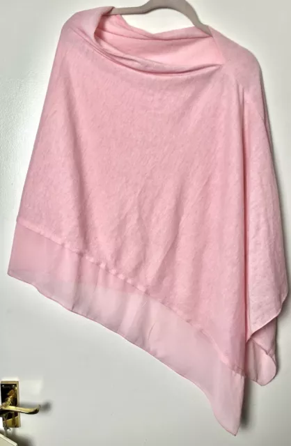 Pale Pink Super Soft Wool Blend Breastfeeding Nursing Shawl Cover Up One Size