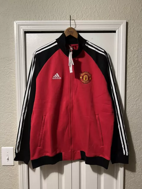 Adidas Manchester United 21 Anthem Soccer Jacket Men's Size XL Red NEW H63993