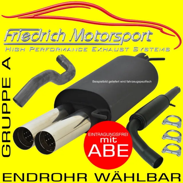 Edelstahl Abgasanlage Sportauspuff Golf 4 Jubi 1x90mm SR-Design mit ABE