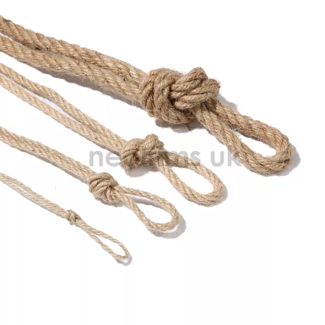 Cuerda de hilo de yute,cordón de decoración de jardín,3 capas,2mm,4mm,6mm,10mm