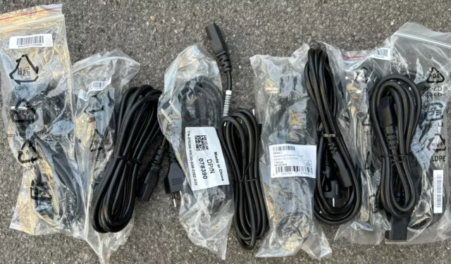 10 Kaltgerätekabel Monitor Netzkabel PC Stromkabel Schuko Stecker Schwarz 2m