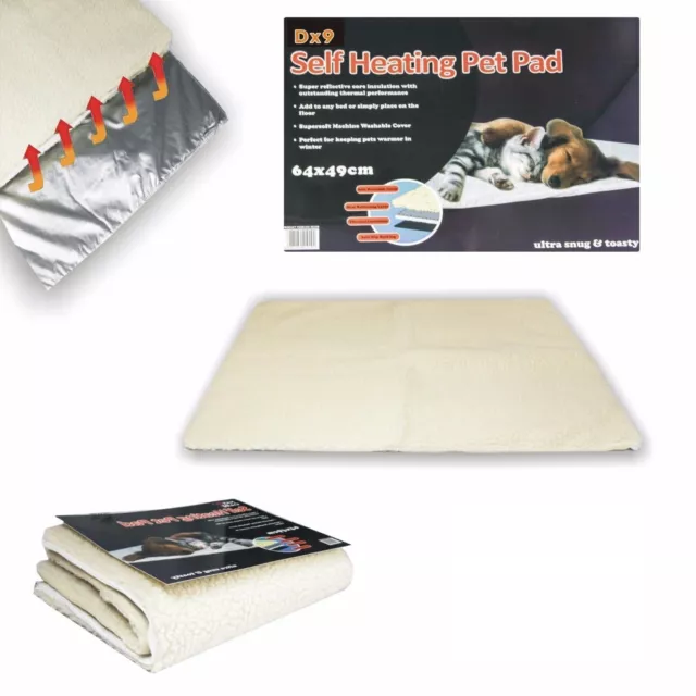 NEW Self Heating Pet Blanket Pad Ideal for Cat/Dog Bed Medium