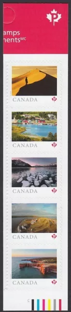 FAR AND WIDE = strip of 5 (full set) cut from Booklet = MNH Canada 2020