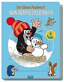 Winter-Puzzlebuch "Der kleine Maulwurf": 4 Puzzle... | Buch | Zustand akzeptabel
