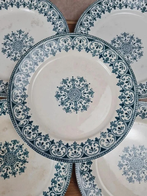 Lot De 6 Assiettes Provincial Bouquet 1987 - Grès JMP Stoneware, Motif Fleurs