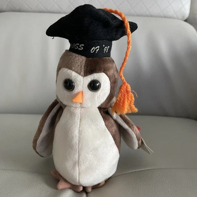 Original Ty Beanie Babies WISE The Owl Style 4187 1998
