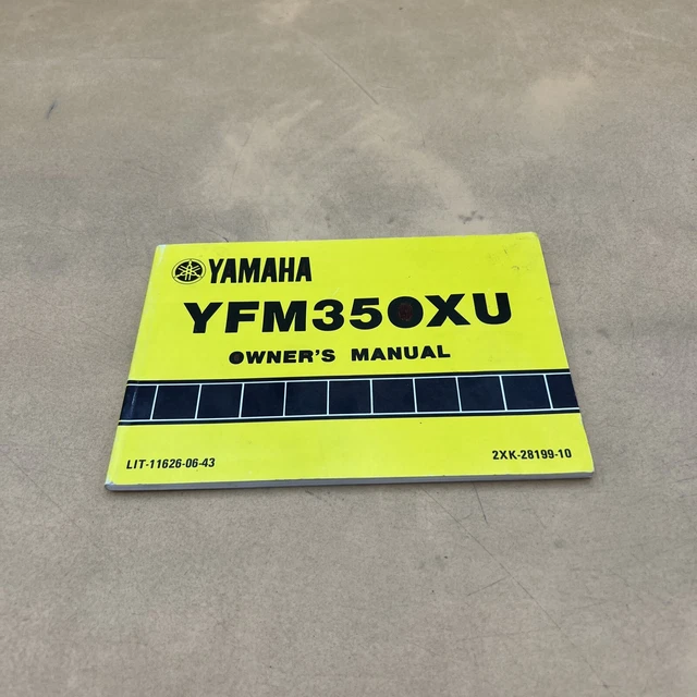 1988 Yamaha Yfm350Xu Owners Operators Guide Manual Booklet 2Xk-28199-10