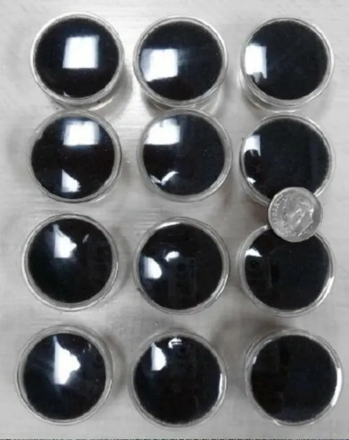 12 Gem jars BLACK foam Inserts display Your gem stones JD023