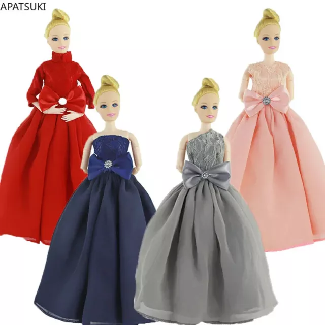 Mode Spitze Prinzessin Kleid für Barbie Puppe Outfits Partykleider Kleidung 1/6