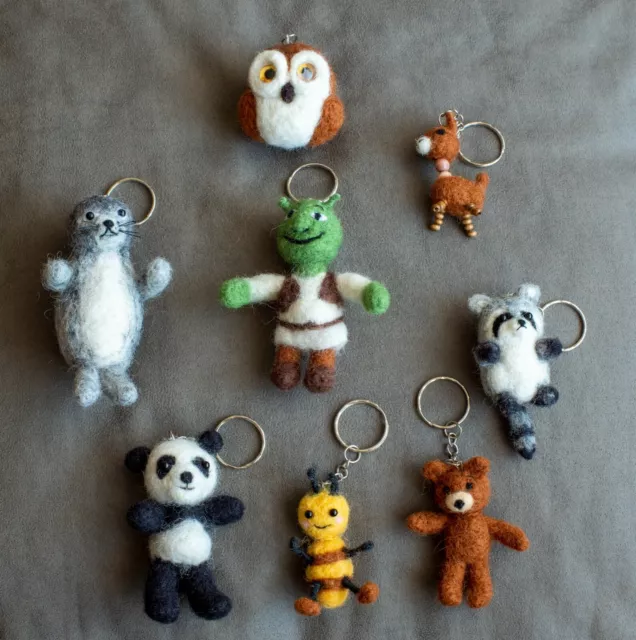 Plush animals door keyring, Pendant for bag backpacks, Car keychain accessory