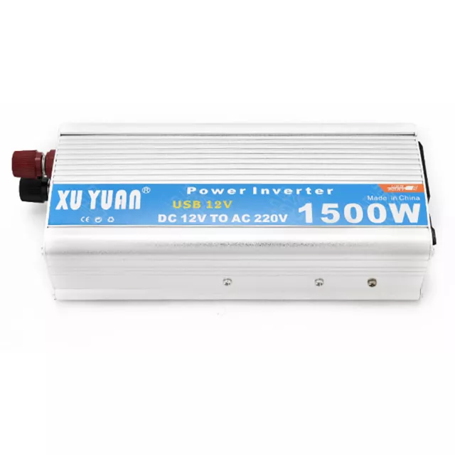 1500W Car Power Inverter DC 12V to 110V 220V AC Converter with USB Adapter