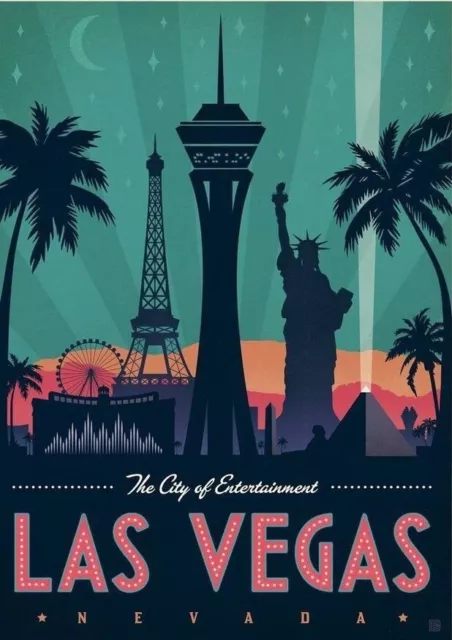 LAS VEGAS, USA Holiday Vacation Travel Fridge Magnet