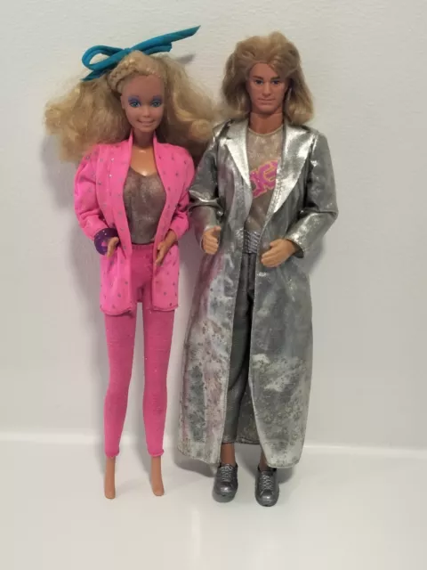 Vintage 1986 Barbie & Rockers Ken & Barbie Dolls