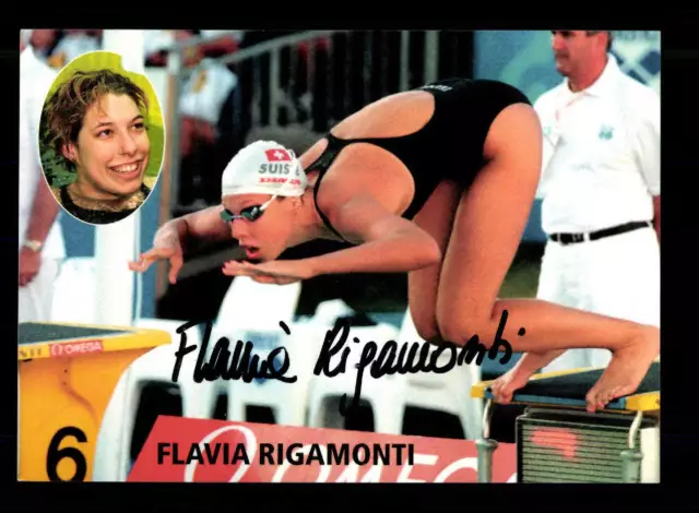 Flavia Rigamonti Autogrammkarte Original Signiert Schwimmen + A 224749