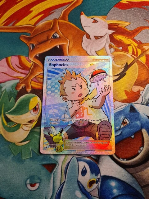 Pokemon Card Sophocles 146/147 Burning Shadows Full Art Ultra Rare Trainer TCG