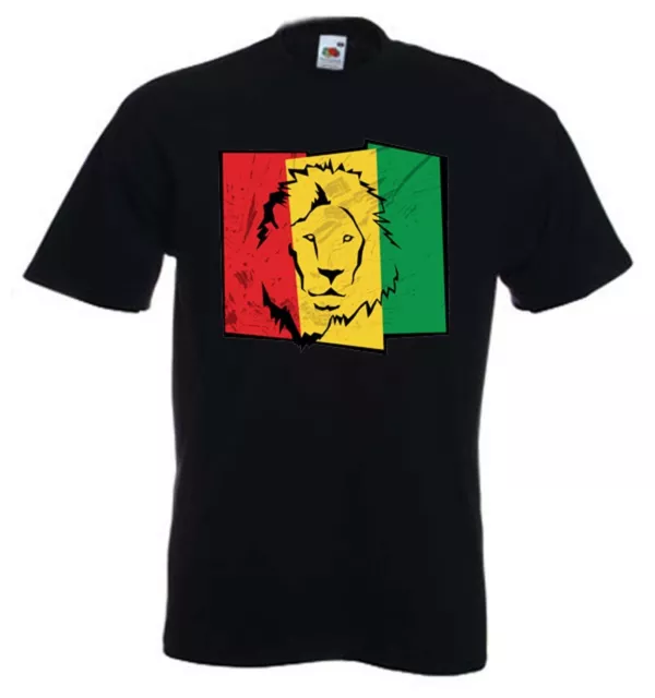 LION OF JUDAH FLAG MENS T-SHIRT - rasta, reggae, bob marley, cannabis, marijuana