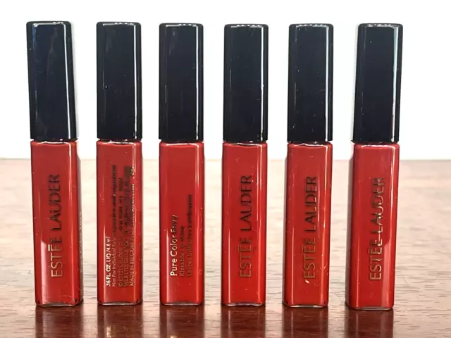 6x Estee Lauder Pure Color Envy Kissable Lip Shine 307 WICKED GLEAM 0.16oz Each