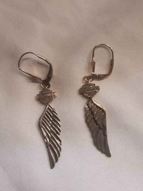 Harley-Davidson H.D. Sterling Silver m925 Earrings With Wings