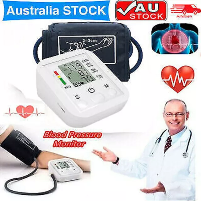 Automatic Blood Pressure Digital Monitor Upper Arm BP Machine Heart Rate Monitor