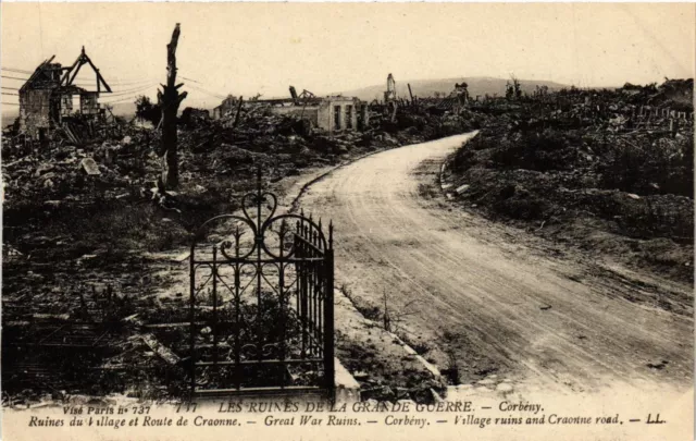 CPA AK Military - Corbeny - Village Ruins and Craonne Road (698349)