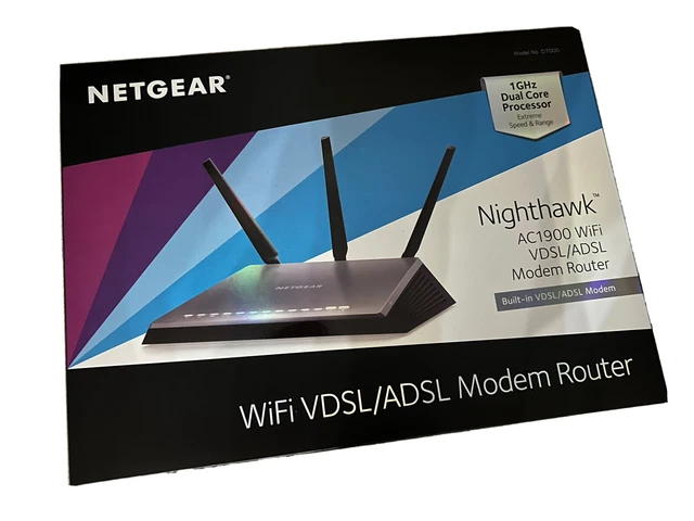 NETGEAR AC1900 (D7000) Dual band Nighthawk - VDSL/VDSL2/ADSL2+/FIBRA ROUTER NAS