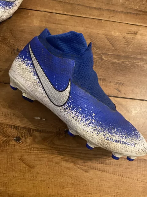 USED KIDS NIKE Phantom Vision Ghost Football Boots DF FG Size