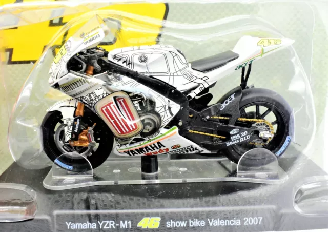 Models motorcycle Valentino Rossi 46 1:18 Yamaha YZR-M1 Gp Motor Bike Valencia