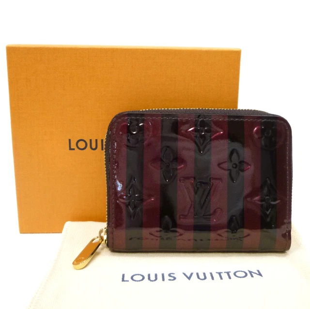 Authentic LOUIS VUITTON Zippy Coin Purse Vernis Rayure M91719 Purple #36631909