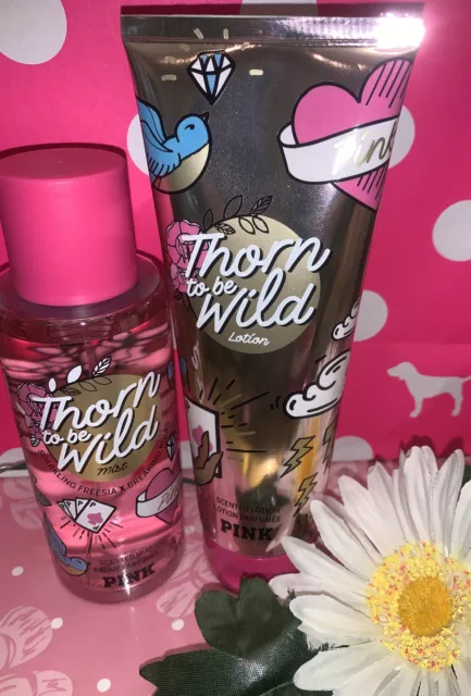 Victorias Secret Pink Thorn To Be Wild Body Mist & Lotion Set -💕💕