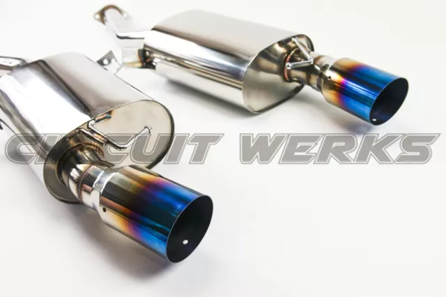 BMW 335i 07 08 09 10 Turbo Catback Exhaust With Real Titanium Live Burnt Tips