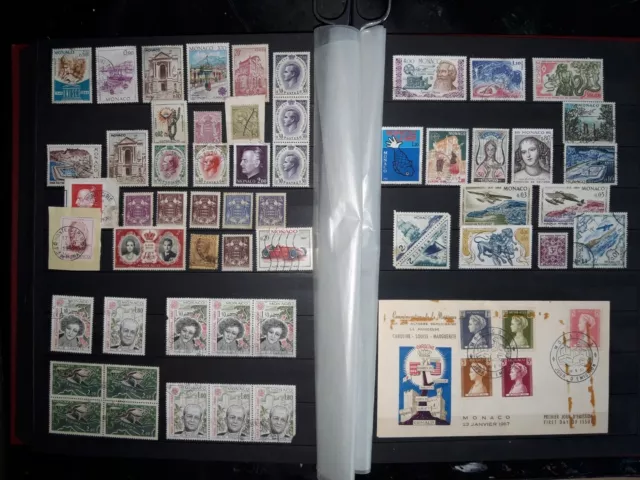 MONACO Lot de timbres Neufs et oblitérés