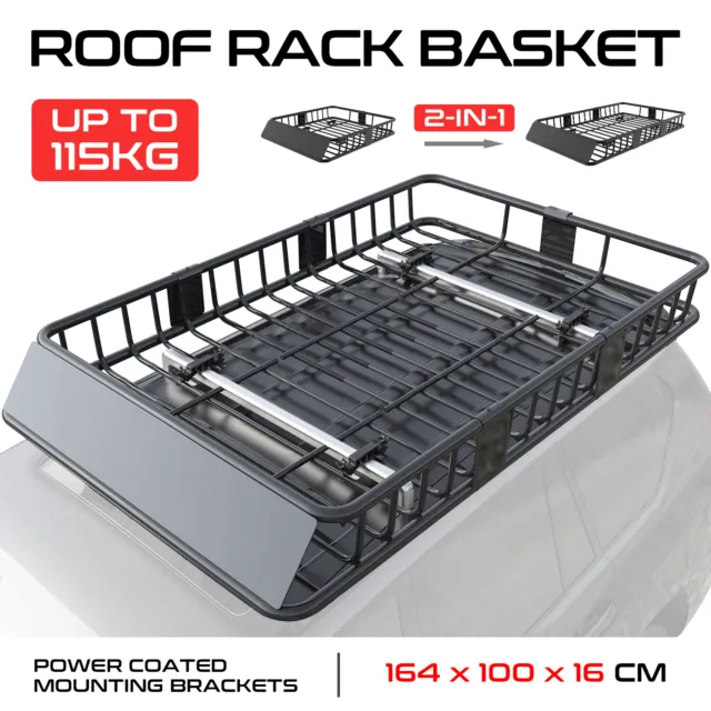 1.64M 115KG Universal Car Top Luggage Carrier Roof Rack SUV Vehicle Cargo Basket