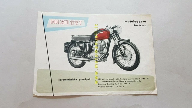 DUCATI 175 T Turismo depliant originale moto brochure EUR 20 00 PicClick IT
